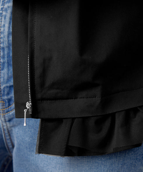 チュールフリルタックブルゾン