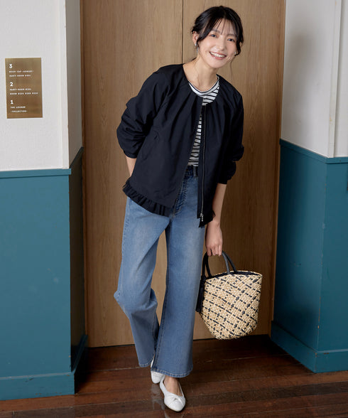 チュールフリルタックブルゾン