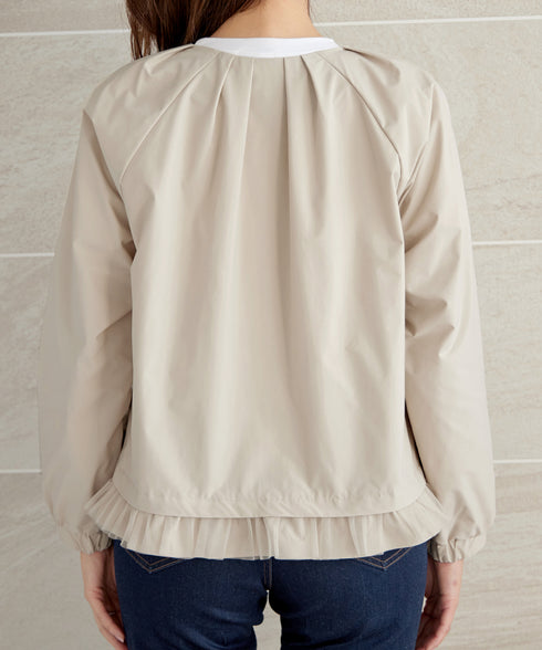 チュールフリルタックブルゾン