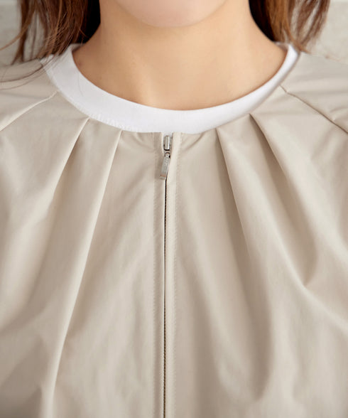 チュールフリルタックブルゾン