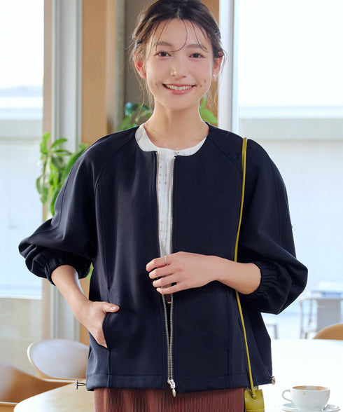 ダンボールポンチノーカラーブルゾン
