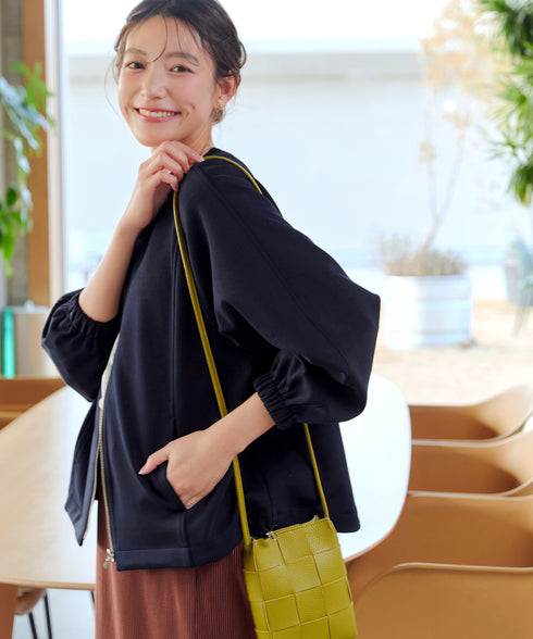 ダンボールポンチノーカラーブルゾン