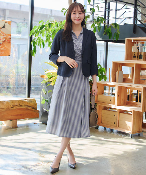 カシュクールシャツワンピース