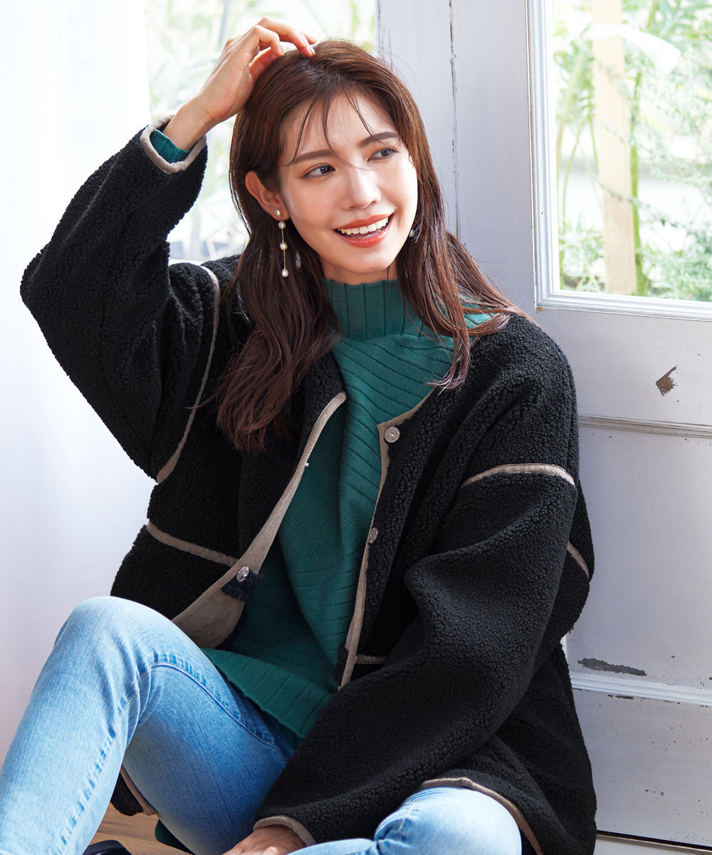 アウトレット】2wayリバーシブルボアショートブルゾン – Tiaclasse