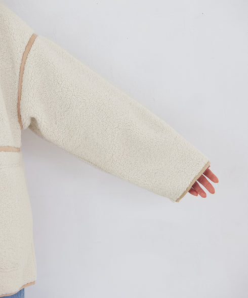 【アウトレット】2wayリバーシブルボアショートブルゾン