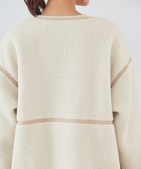 【アウトレット】2wayリバーシブルボアショートブルゾン