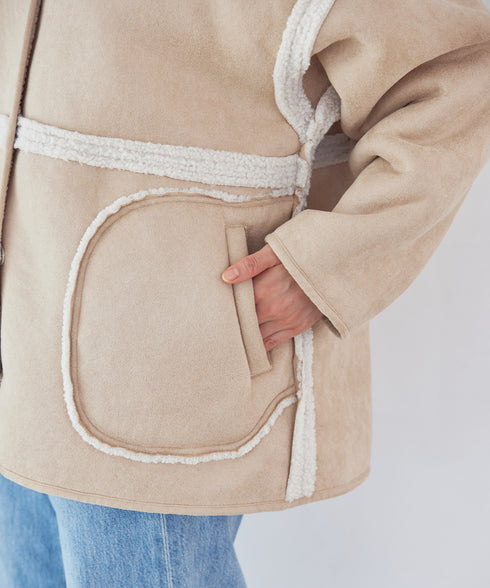 【アウトレット】2wayリバーシブルボアショートブルゾン