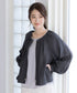 【アウトレット】パフスリーブシアーブルゾン