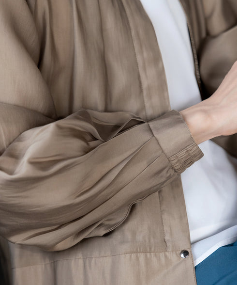 【アウトレット】パフスリーブシアーブルゾン