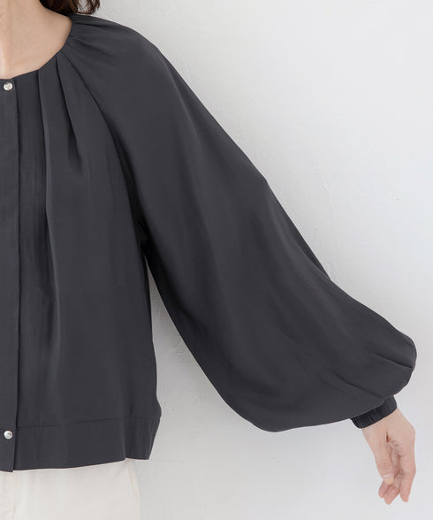 【アウトレット】パフスリーブシアーブルゾン