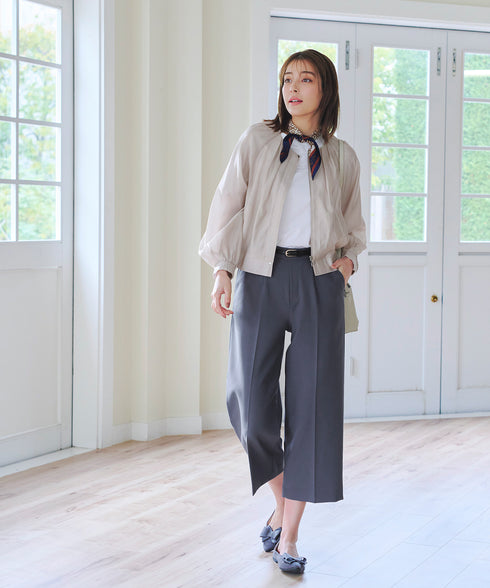 【アウトレット】パフスリーブシアーブルゾン