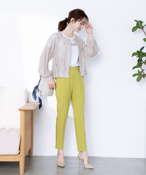 【アウトレット】パフスリーブシアーブルゾン