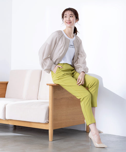 【アウトレット】パフスリーブシアーブルゾン