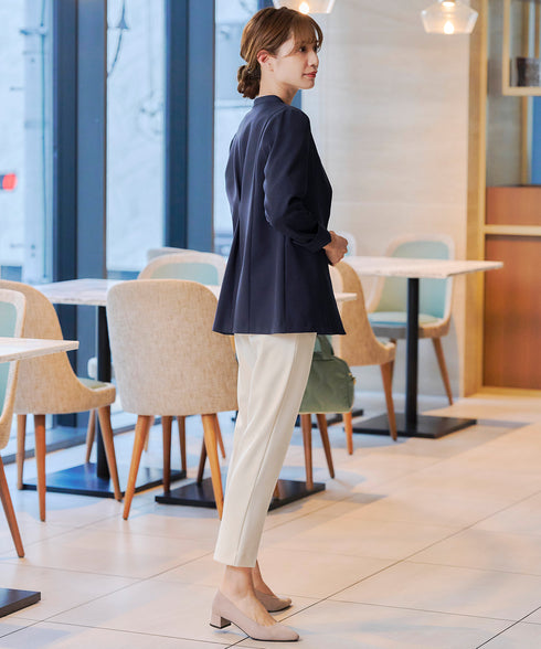【アウトレット】ダブルストレッチ│カラーレスロングジャケット