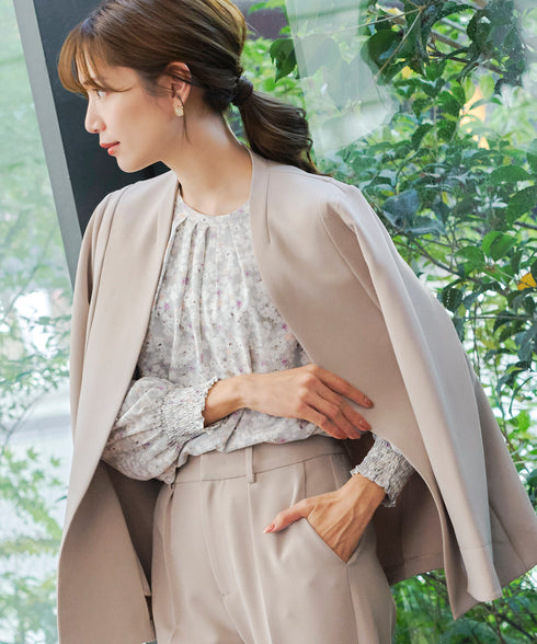 【アウトレット】ダブルストレッチ│カラーレスロングジャケット