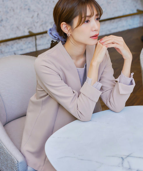 【アウトレット】ダブルストレッチ│カラーレスロングジャケット