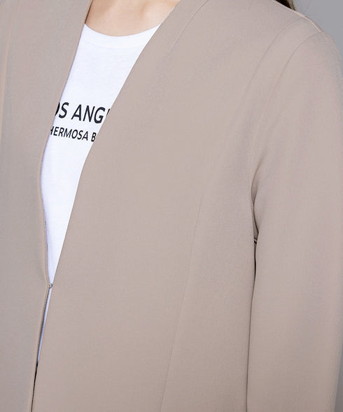 【アウトレット】ダブルストレッチ│カラーレスロングジャケット