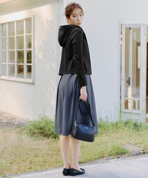 【クリアランスセール / UVカット/ 吸水速乾】 “きれい見え” カットソーラインフードパーカー