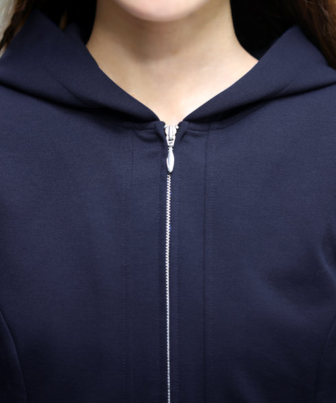 【クリアランスセール / UVカット/ 吸水速乾】 “きれい見え” カットソーラインフードパーカー