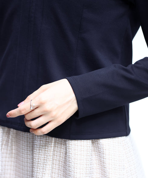 【クリアランスセール / UVカット/ 吸水速乾】 “きれい見え” カットソーラインフードパーカー