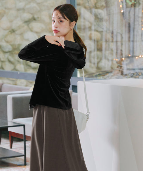 【クリアランスセール】ベロアショートパーカー