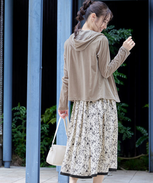 【クリアランスセール】ベロアショートパーカー