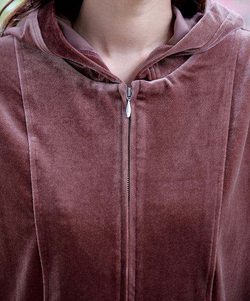 【クリアランスセール】ベロアショートパーカー