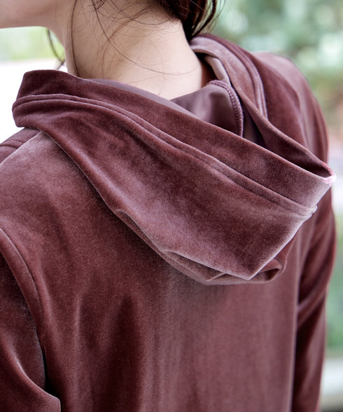 【クリアランスセール】ベロアショートパーカー