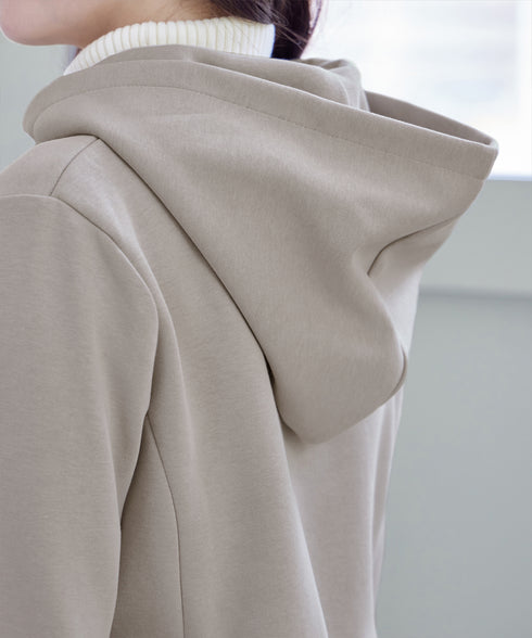 【クリアランスセール】異素材ジップフレアパーカー