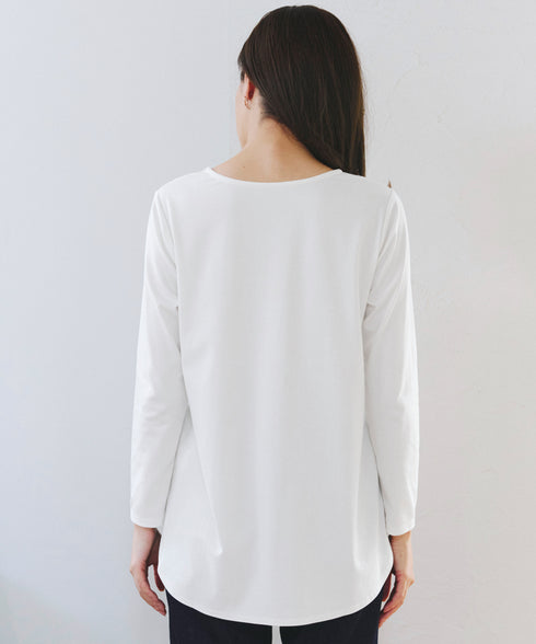 【安田美沙子さん着用 / 選べる裾】 レイヤードヘムカットソーTシャツ