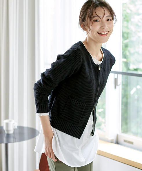 【安田美沙子さん着用 / 選べる裾】 レイヤードヘムカットソーTシャツ