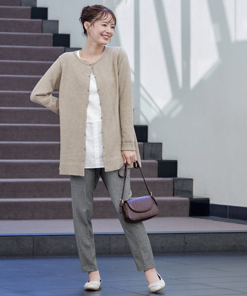 【安田美沙子さん着用 / 選べる裾】 レイヤードヘムカットソーTシャツ