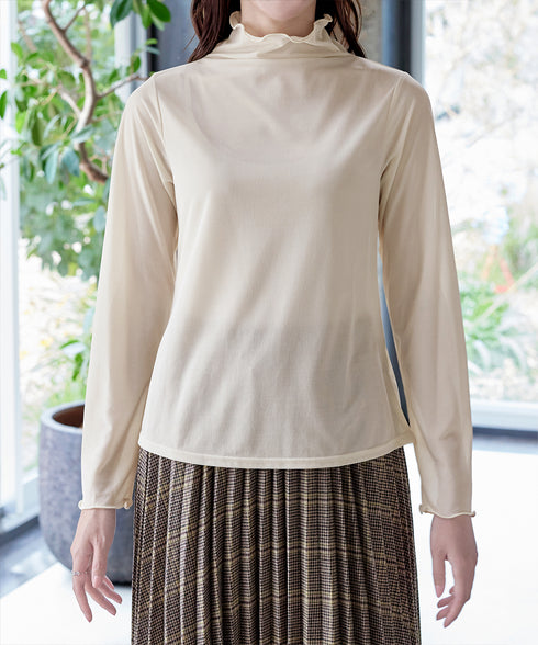 【安田美沙子さん着用 / 選べる4type】ハイネックカットソートップス