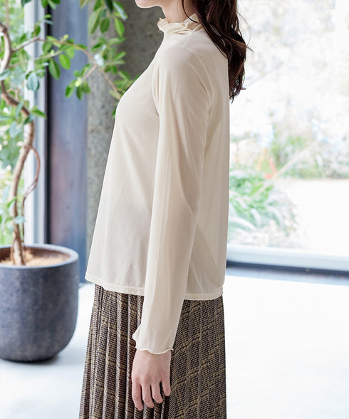 【安田美沙子さん着用 / 選べる4type】ハイネックカットソートップス