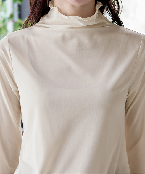 【安田美沙子さん着用 / 選べる4type】ハイネックカットソートップス