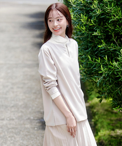 【安田美沙子さん着用 / 選べる4type】ハイネックカットソートップス