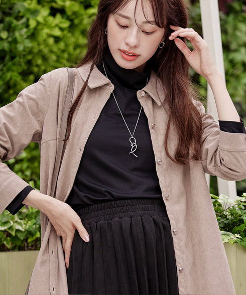 【安田美沙子さん着用 / 選べる4type】ハイネックカットソートップス