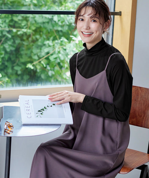 【安田美沙子さん着用 / 選べる4type】ハイネックカットソートップス