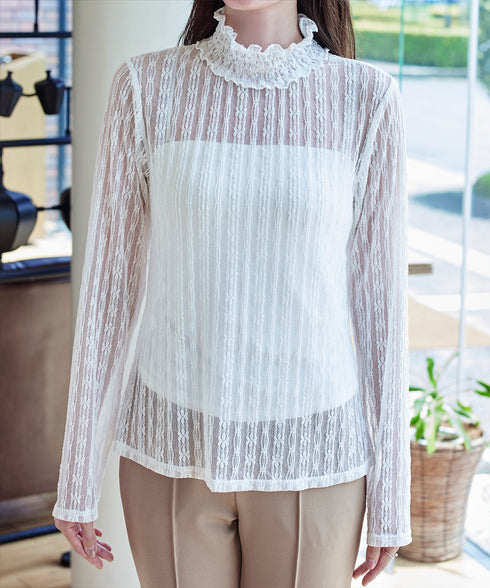 【安田美沙子さん着用 / 選べる4type】ハイネックカットソートップス