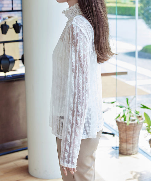 【安田美沙子さん着用 / 選べる4type】ハイネックカットソートップス