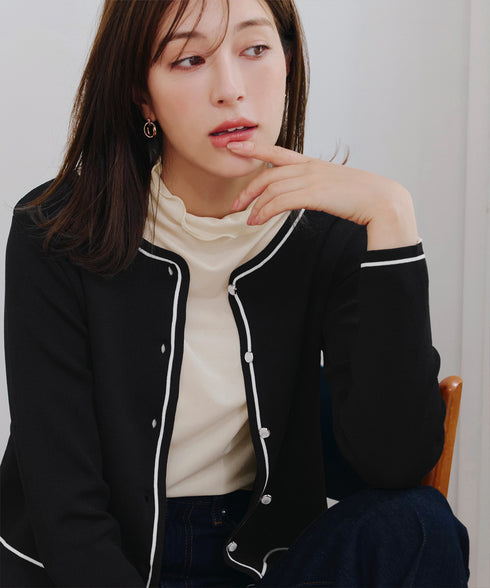 【安田美沙子さん着用 / 選べる4type】ハイネックカットソートップス