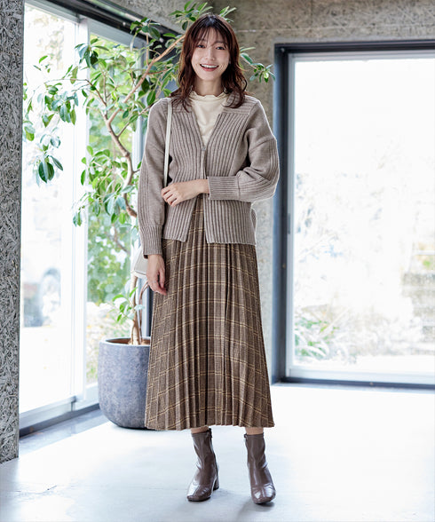 【安田美沙子さん着用】チェックプリーツスカート