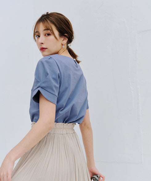 【安田美沙子さん着用】ヴィンテージサテンプリーツスカート