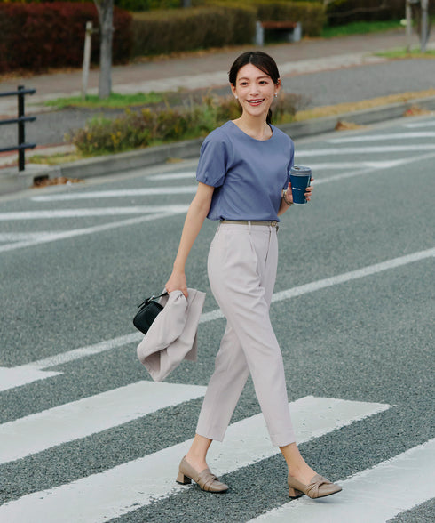 【小倉優子さん着用・ダブルクロス】 テーパードパンツ