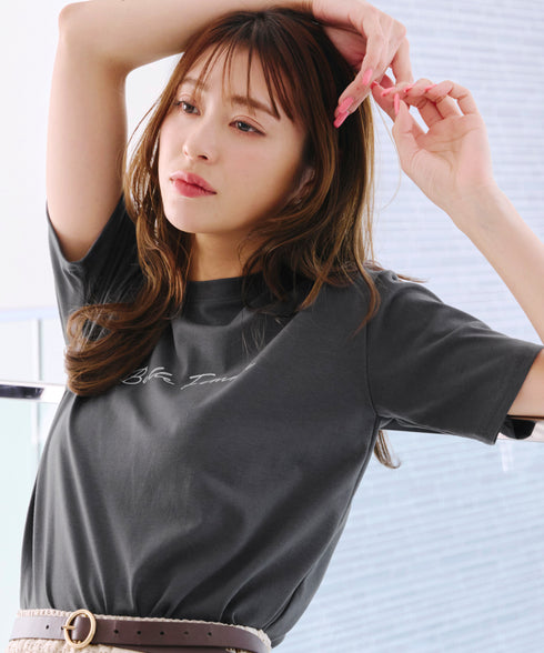 【アウトレット】シンプルロゴプリントTシャツ