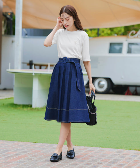 【アウトレット】刺繍ロゴカットソーTシャツ