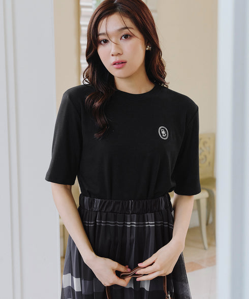 【アウトレット】刺繍ロゴカットソーTシャツ