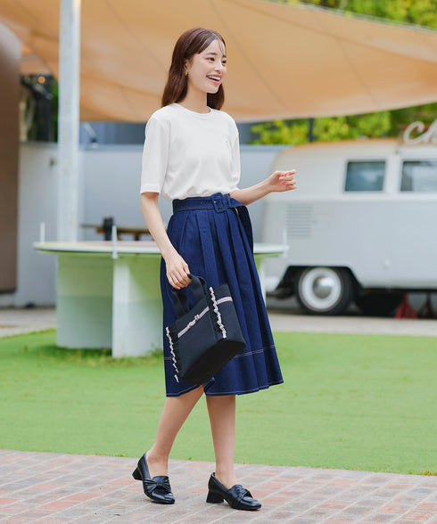 【アウトレット】刺繍ロゴカットソーTシャツ