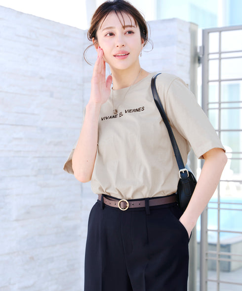 【アウトレット】刺繍ロゴシンプルTシャツ