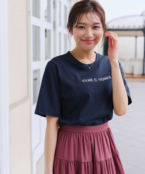 【アウトレット】刺繍ロゴシンプルTシャツ